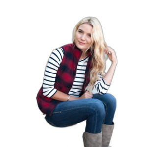 Be Cool Red Plaid Vest NWOT Size Medium Outdoor Winter Buffalo